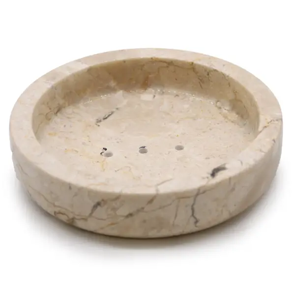 Round Honey Marble Soap Dish – Flat