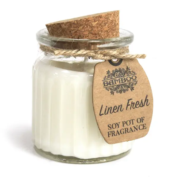 Pot of Fragrance Soy Candle – Linen Fresh