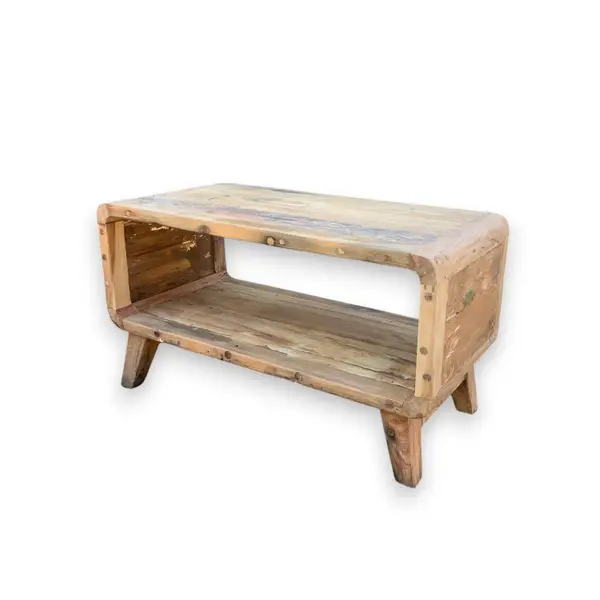 Small Round Coffee Table – Recycled Teak