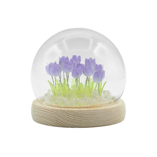 Floral Glow LED Garden Dome – 20 Tulips, USB