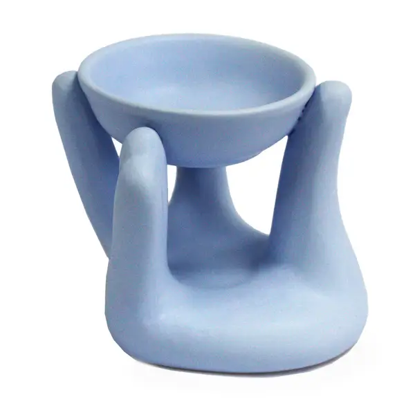 Open Hands Ceramic Oil Burner – Blue