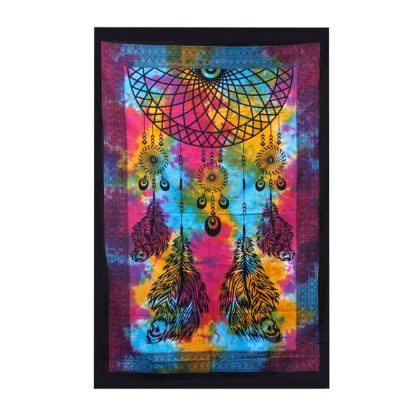 Single Cotton Bedspread & Wall Hanging – Dreamcatcher